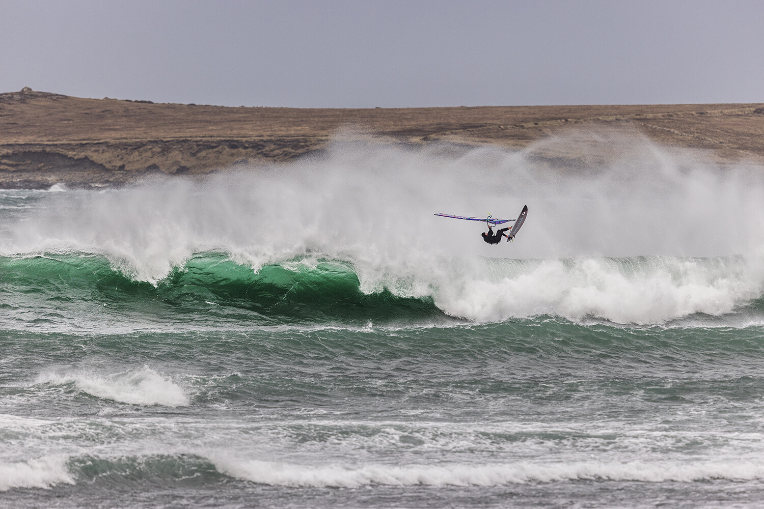Big aerial windsurfing action shot