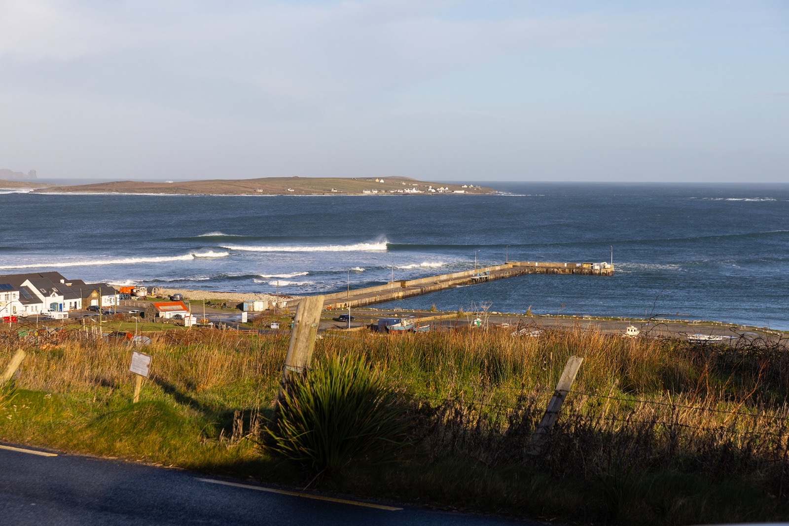 View over Magheroarty beach and reef