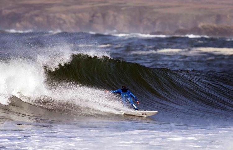 Surfing on a flat wind day