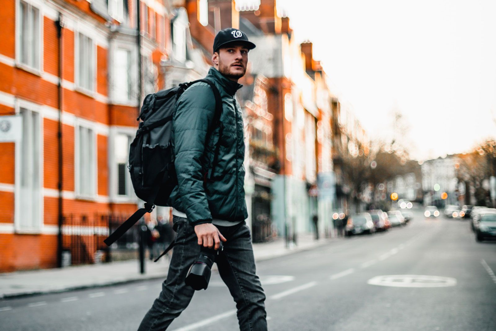 Henning Von Jagow with camera, London