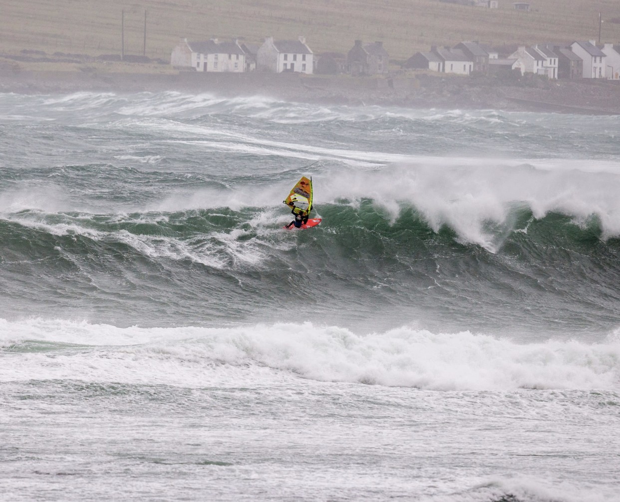 Windsurfing wave action shot, Ireland